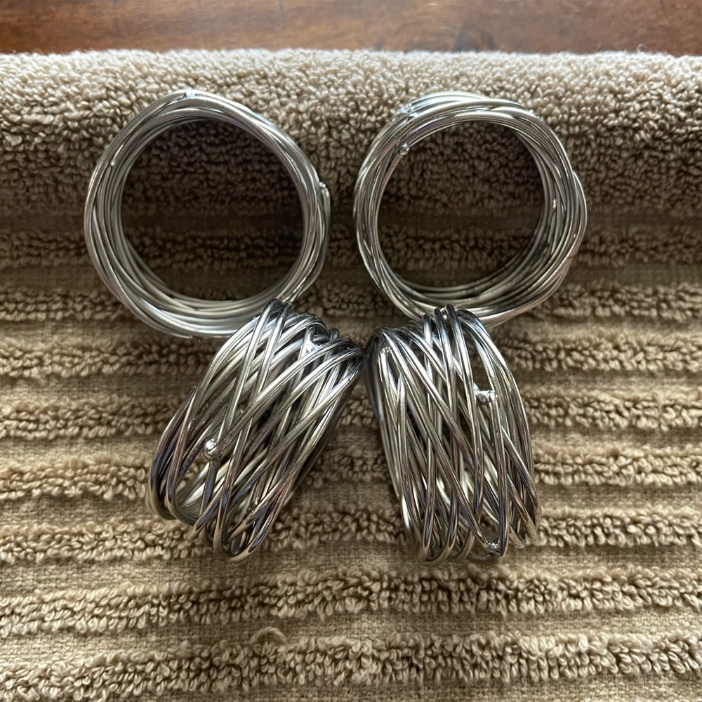 4 silver napkin rings
